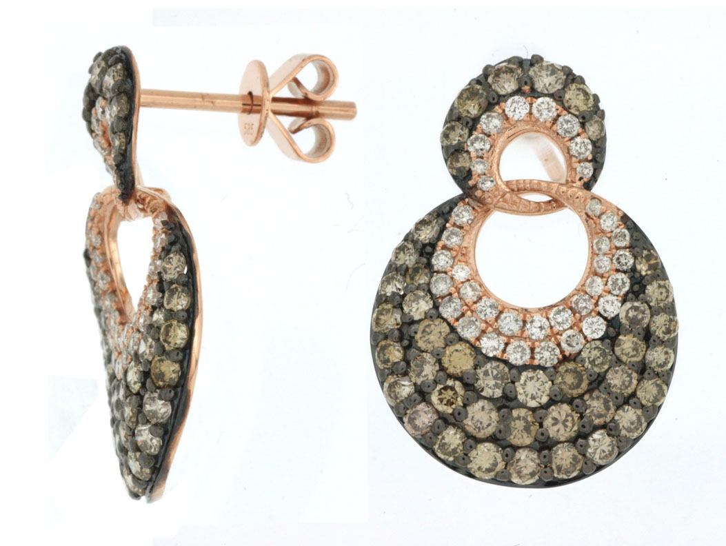 DIAMOND &MOCHA DIAMOND EARRING