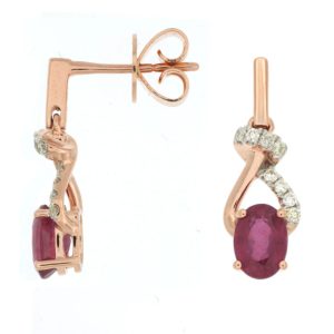 RUBY & DIAMOND EARRING