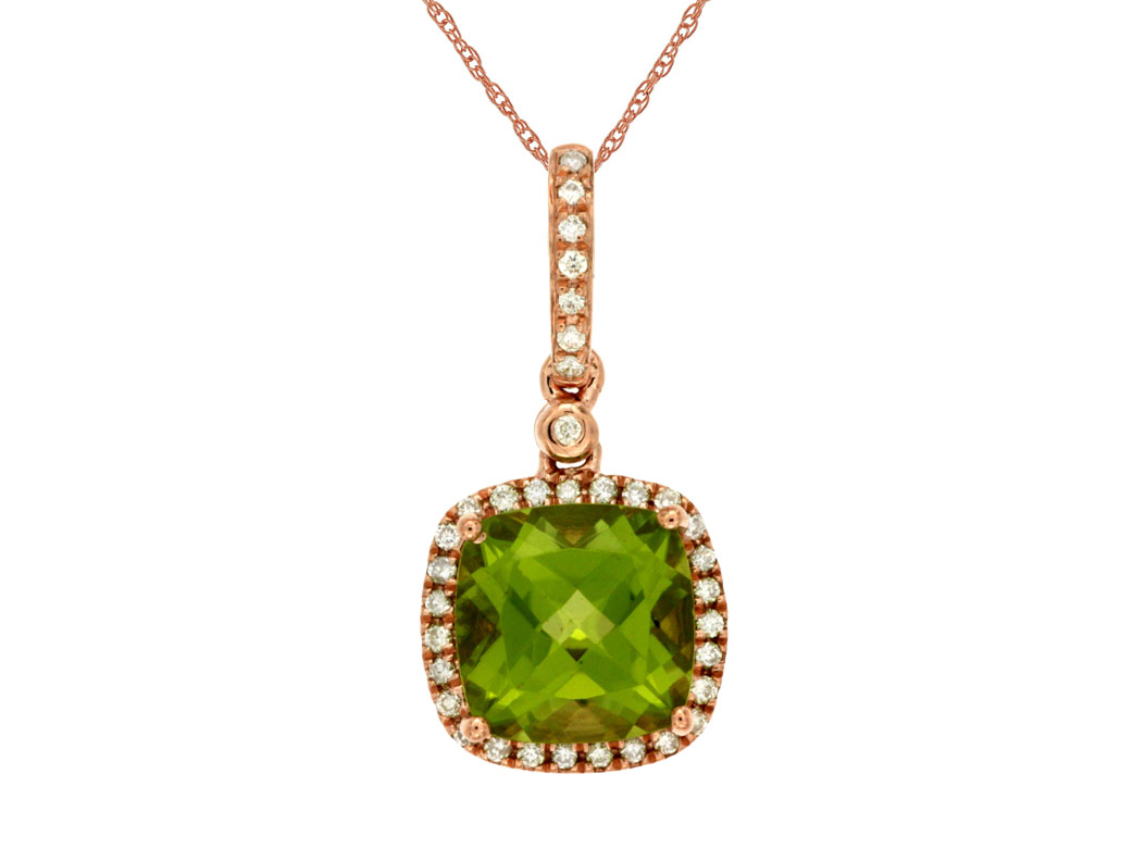 PERIDOT & DIAMOND PENDANT