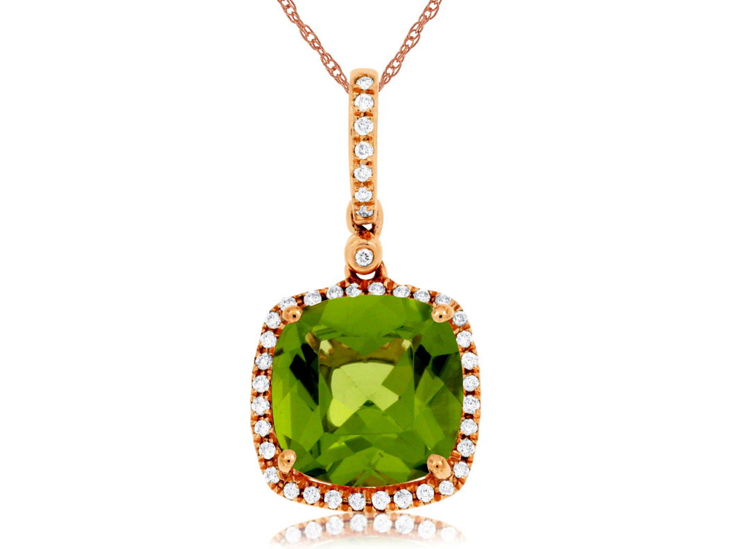 PERIDOT & DIAMOND PENDANT