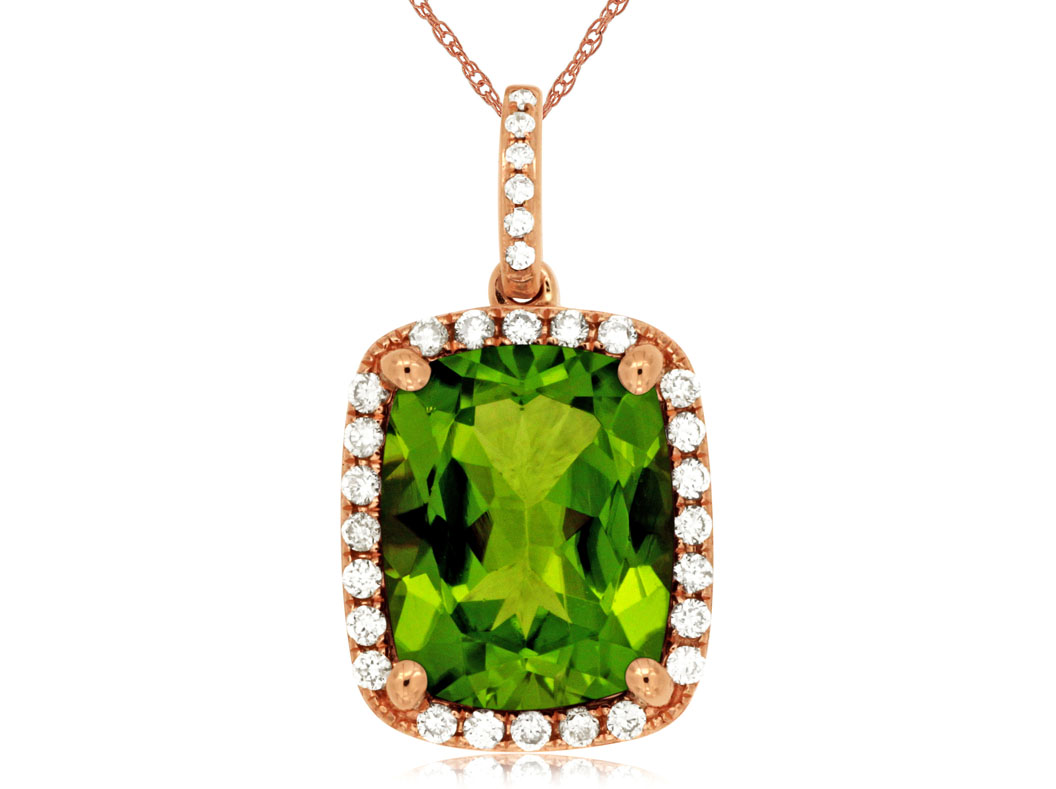 PERIDOT & DIAMOND PENDANT