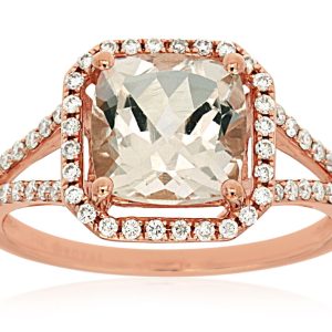 MORGANITE & DIAMOND RING