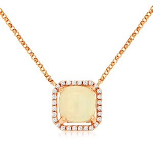OPAL & DIAMOND NECKLACE