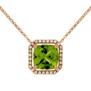 PERIDOT & DIAMOND NECKLACE