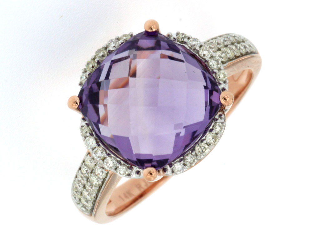 AMETHYST & DIAMOND RING