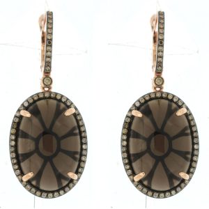 BROWN DIAMOND & SMK EARRING