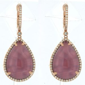 AMETHYST & DIAMOND EARRING