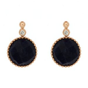 DIAMOND & SODALITE EARRING