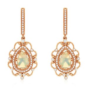 OPAL & DIAMOND EARRING