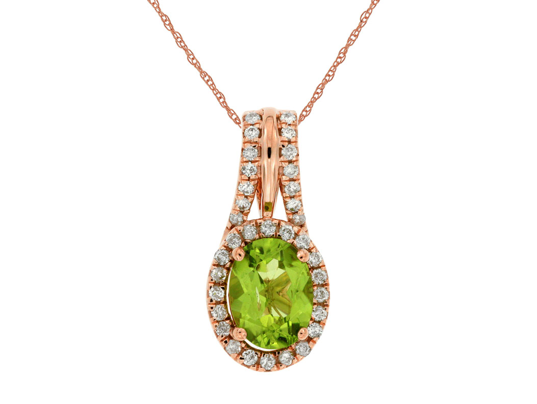 PERIDOT & DIAMOND PENDANT