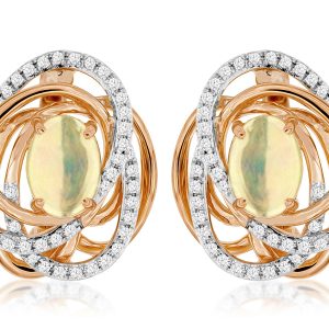 OPAL & DIAMOND EARRING