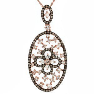 MOCHA & WHITE DIAMOND PENDANT