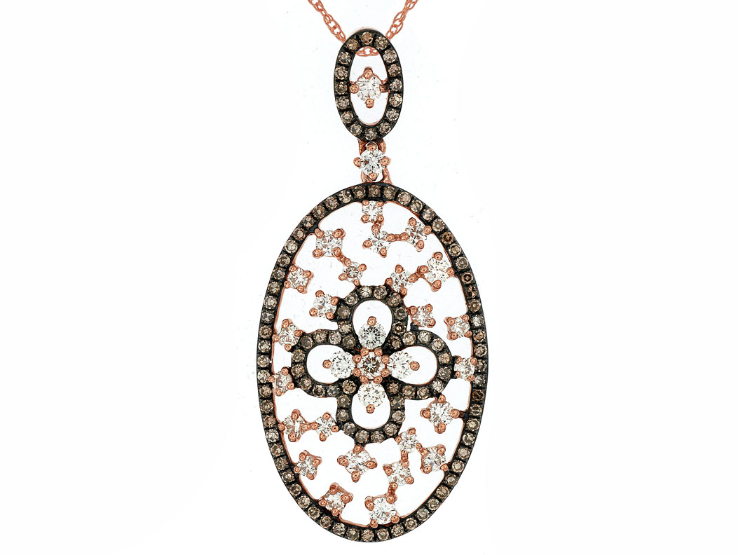 MOCHA & WHITE DIAMOND PENDANT