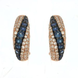 SAPPHIRE & DIAMOND EARRING