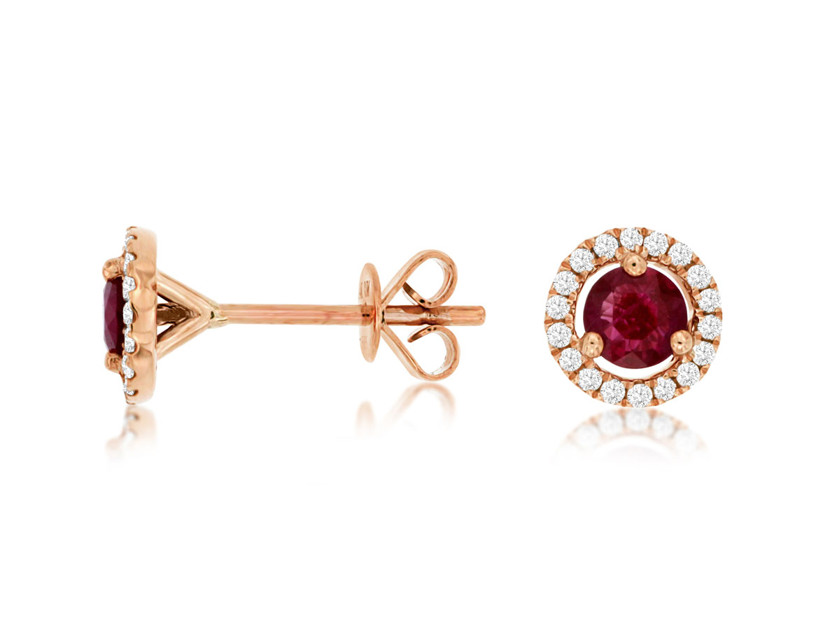 RUBY & DIAMOND EARRING