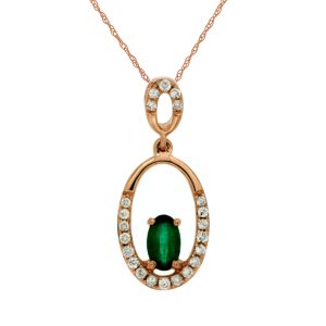 EMERALD & DIAMOND PENDANT