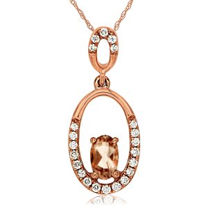 MORGANITE & DIAMOND PENDANT