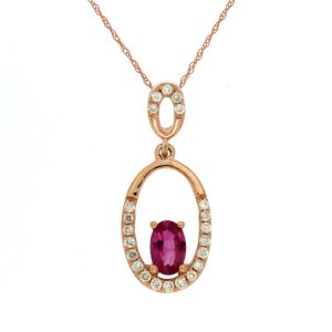RUBY & DIAMOND PENDANT