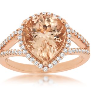 MORGANITE & DIAMOND RING