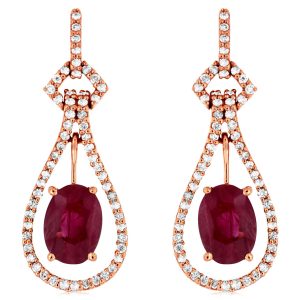 RUBY & DIAMOND EARRING