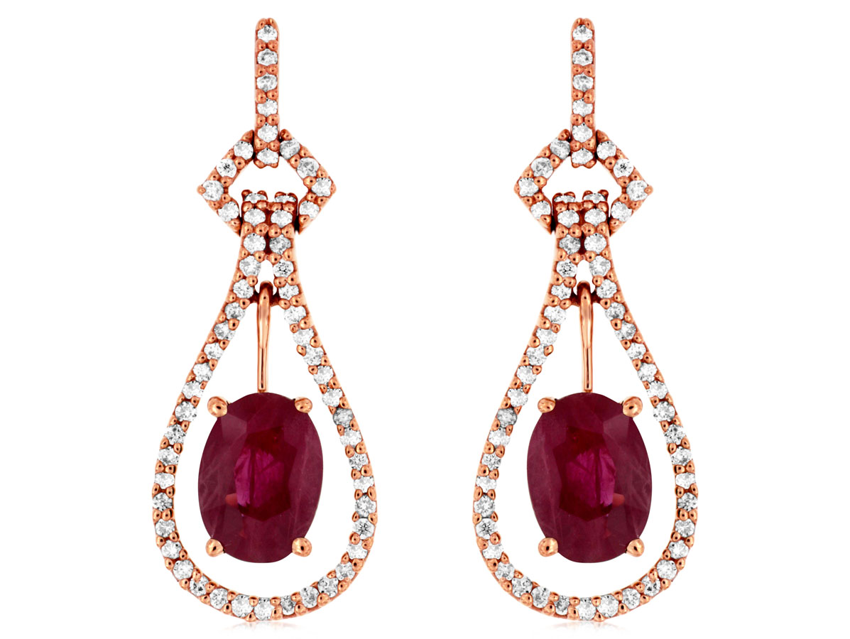 RUBY & DIAMOND EARRING