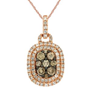 DIAMOND &BROWN DIAMOND PENDANT