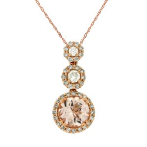 MORGANITE & DIAMOND PENDANT