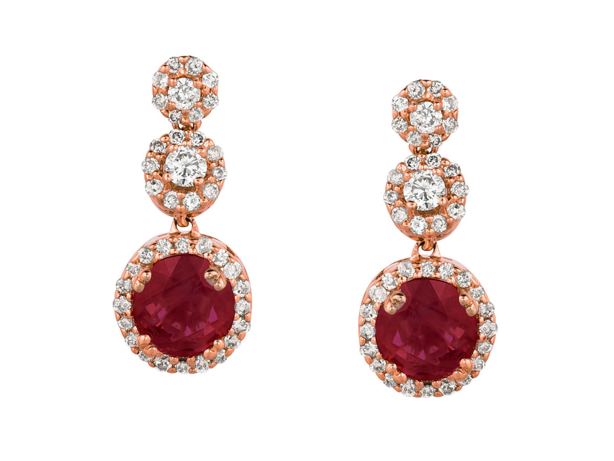 RUBY & DIAMOND EARRING