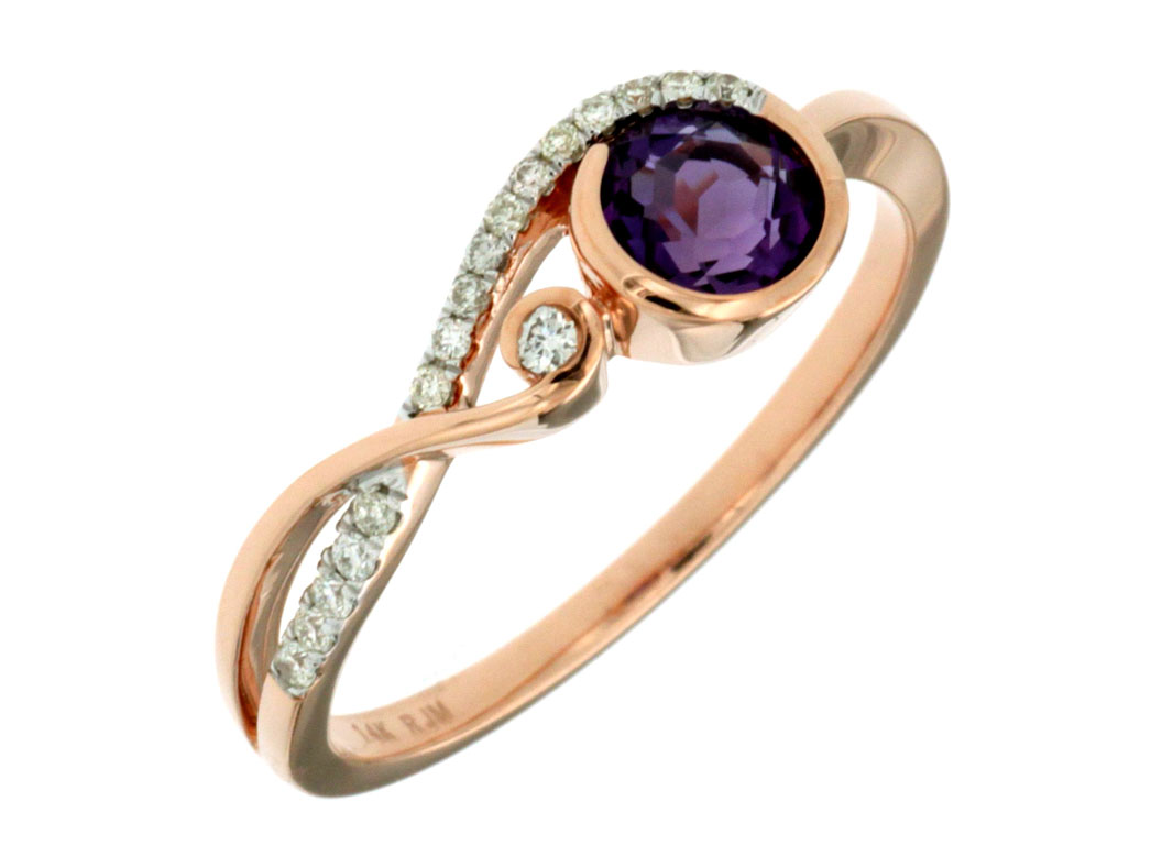 AMETHYST & DIAMOND RING