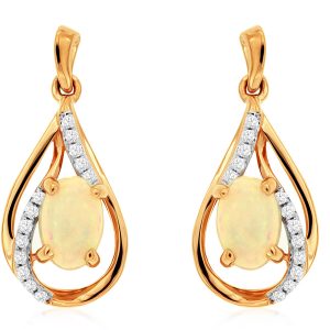 OPAL & DIAMOND EARRING