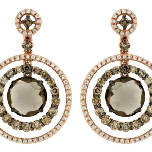 WHIT&MOCHA DIAMOND&SMK EARRING