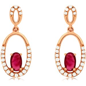 RUBY & DIAMOND EARRING