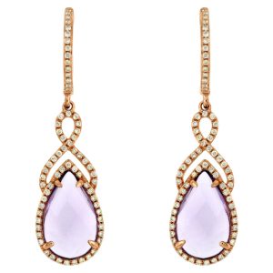 AMETHYST & DIAMOND EARRING