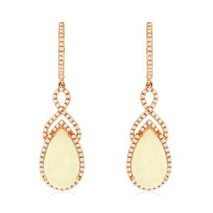 OPAL & DIAMOND EARRING