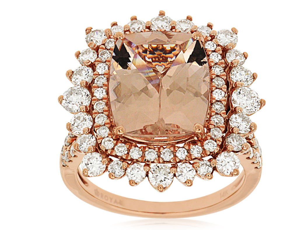 MORGANITE & DIAMOND RING