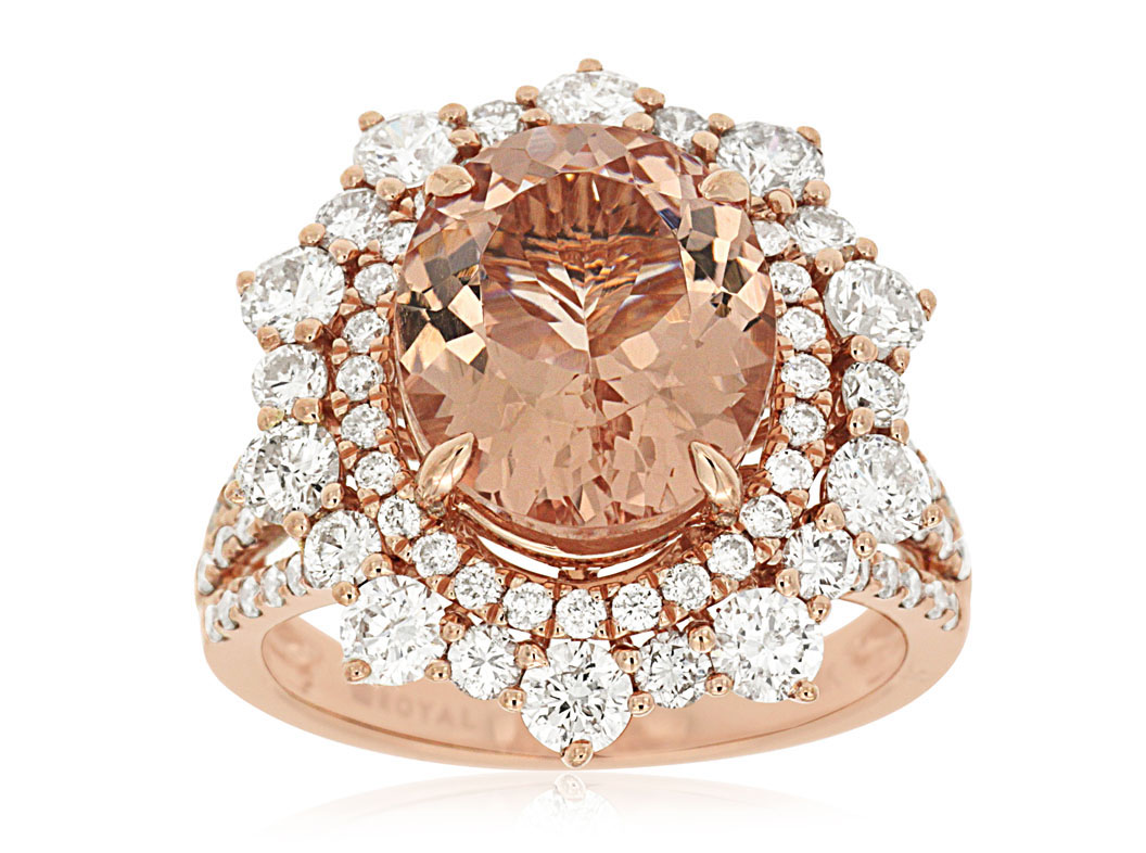 MORGANITE & DIAMOND RING