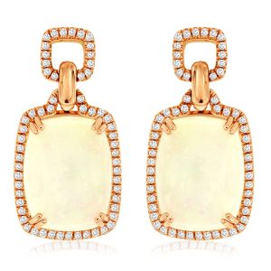OPAL & DIAMOND EARRING