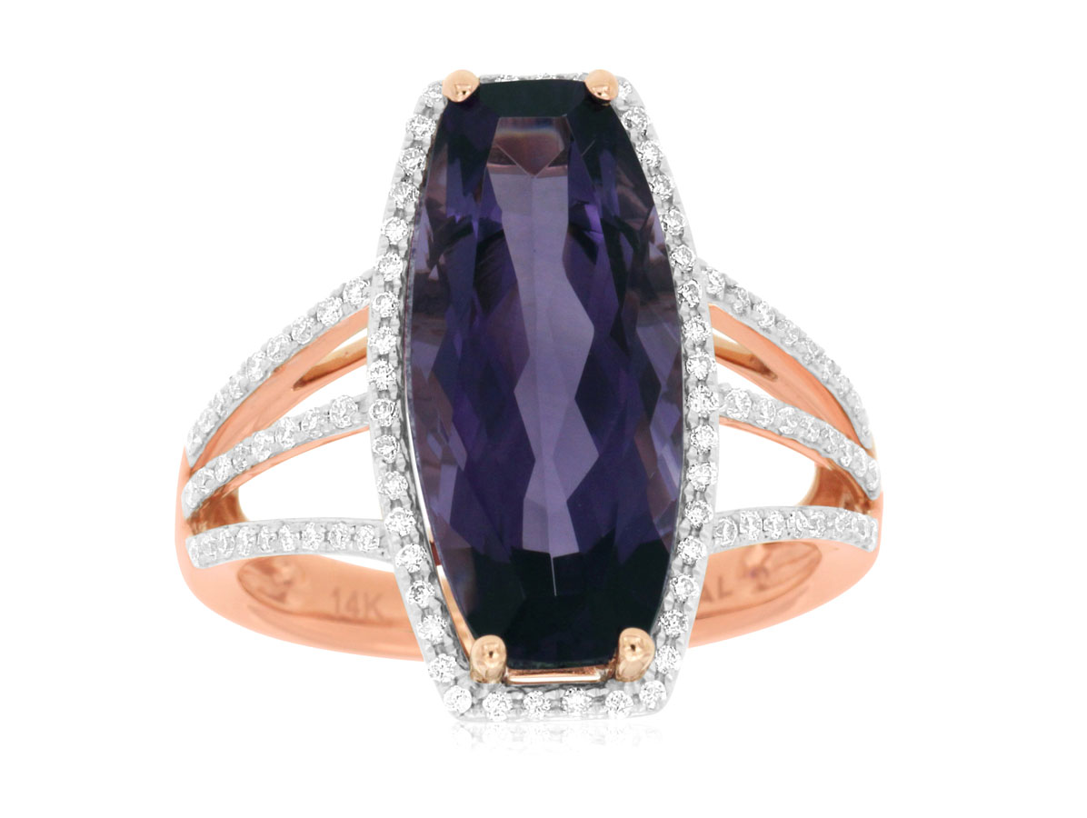 AMETHYST & DIAMOND RING