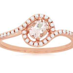 MORGANITE & DIAMOND RING