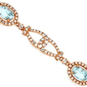 AQUAMARINE & DIAMOND BRACELET