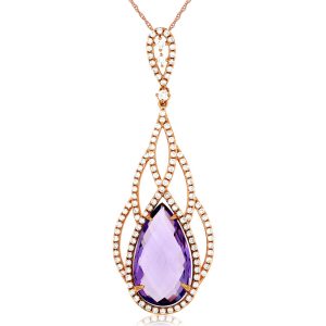 AMETHYST & DIAMOND PENDANT