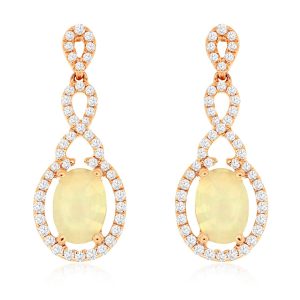 OPAL & DIAMOND EARRING