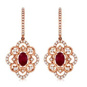 RUBY & DIAMOND EARRING
