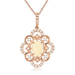 OPAL & DIAMOND PENDANT