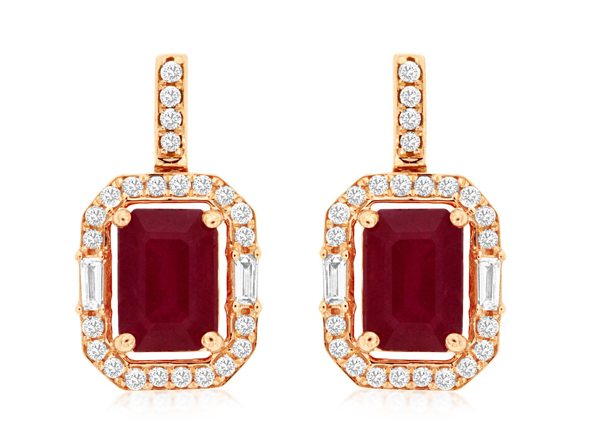 RUBY & DIAMOND EARRING