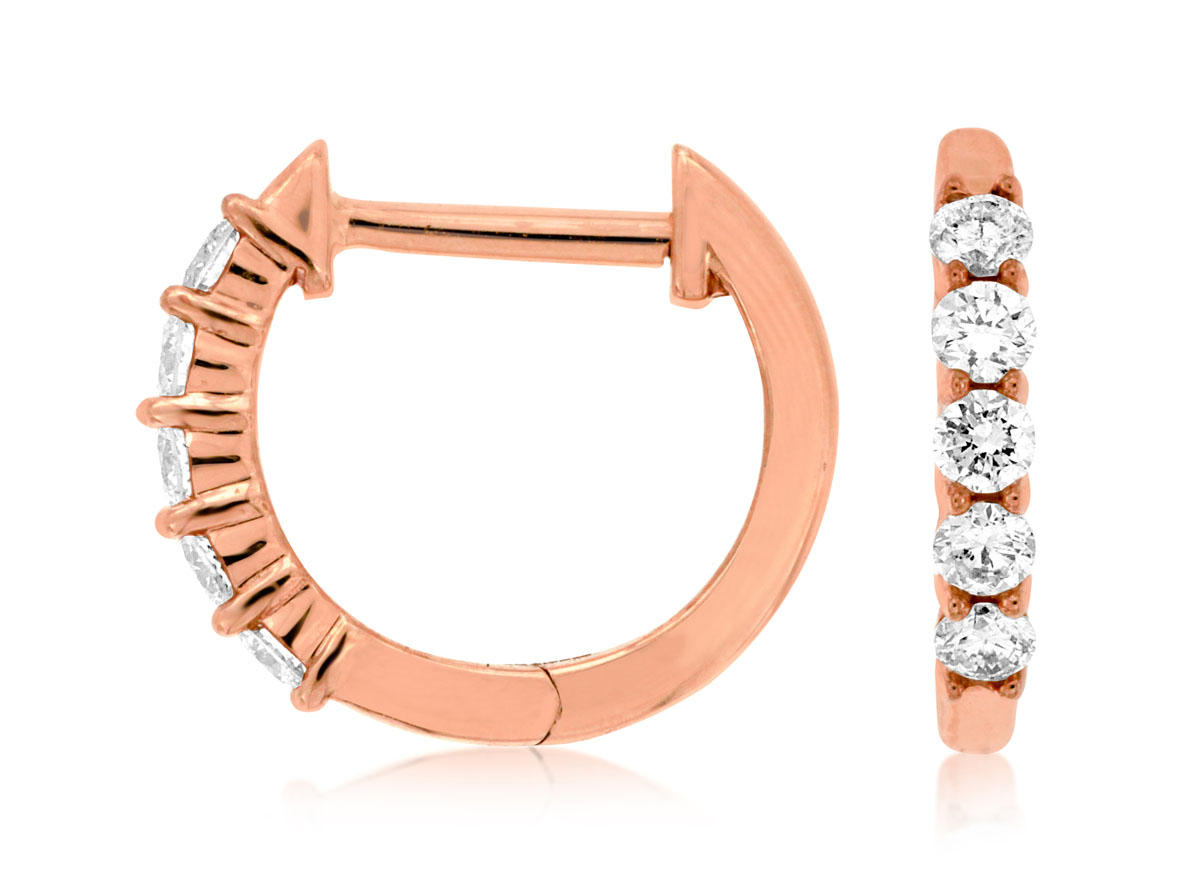 DIAMOND HOOP EARRING 11MM