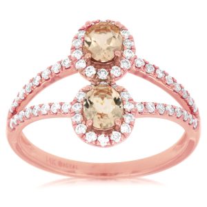 MORGANITE & DIAMOND RING