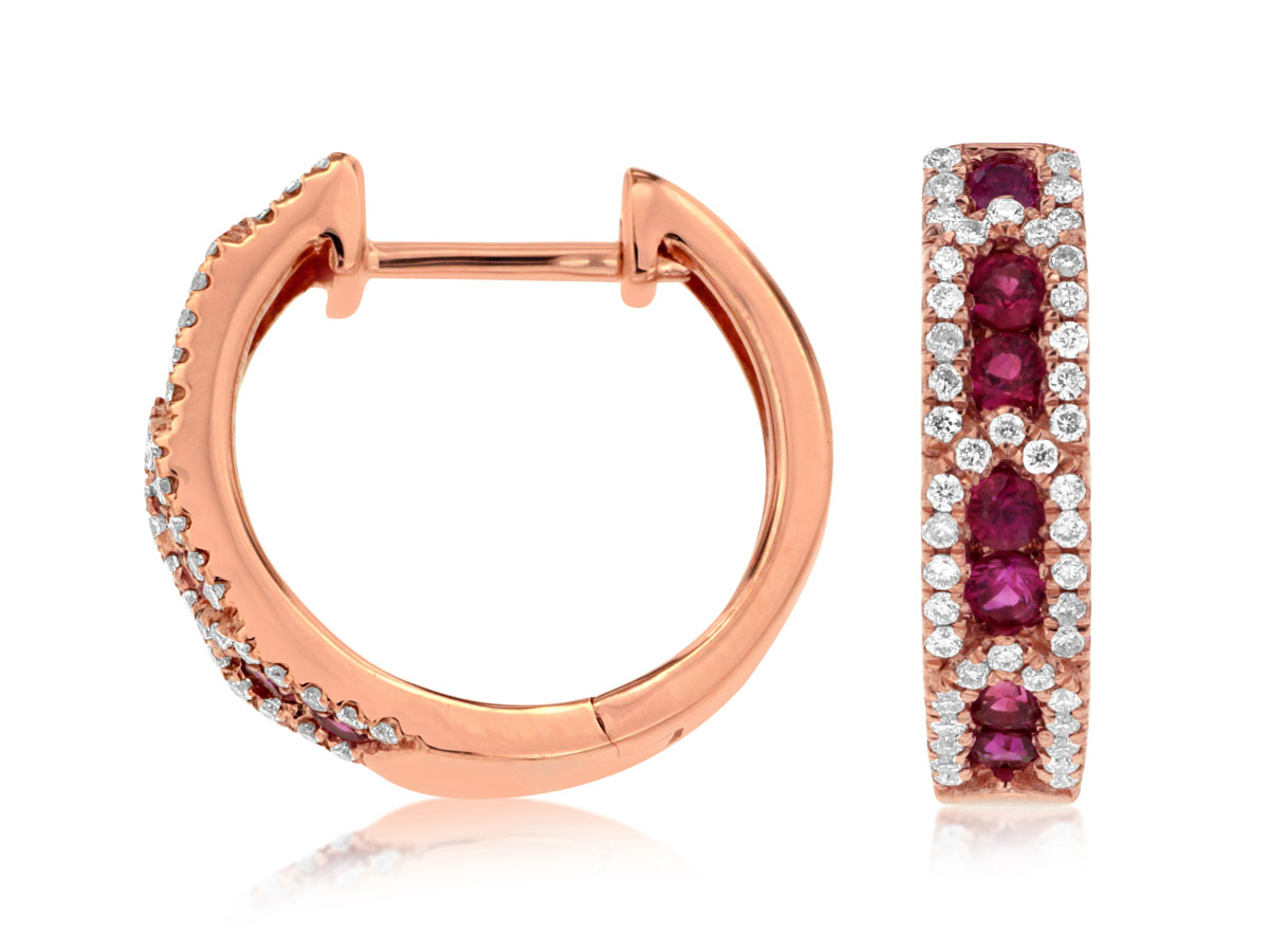 RUBY & DIAMOND EARRING