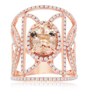 MORGANITE & DIAMOND RING