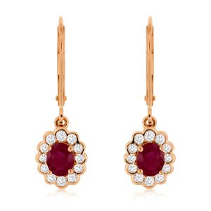 RUBY & DIAMOND EARRING